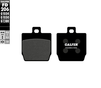 GALFER KLOCKI HAMULCOWE KH268 PÓŁMETALICZNE