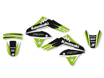 BLACKBIRD KOMPLET NAKLEJEK (OKLEIN) KAWASAKI KX 250F '06-'08 DREAM 4 KOLOR ZIELONY CZARNY
