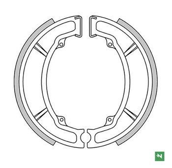 NEWFREN SZCZĘKI HAMULCOWE TYŁ YAMAHA BELUGA 125 '85-'95, DT 125 '74-'87, DT 175 '74-'00, RD 125 '75-'87, SR 125 '82-'91, TT 350 '85-'89, TT 600 '83-'92, TZR 125 '87-'89, XT 125 '76-'83, XT 350 '85-'90, XV 250 '89-'94, YZ 100/125/250/490 '76-'84 (1