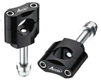 ACCEL MOCOWANIE/PODWYŻKI KIEROWNICY (28,6MM) WYS. 34,7MM ZE ŚRUBĄ M12 KOLOR CZARNY (BM-07BK28)