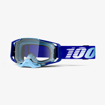 100 PROCENT GOGLE MODEL ARMEGA ROYAL - CLEAR LENS - KOLOR NIEBIESKI SZYBKA PRZEŹROCZYSTA STARY KOD: 50700-360-02 STARA CENA 469,-
