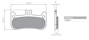 BRENTA BIKE KLOCKI HAMULCOWE ROWEROWE ORGANIC MTB / SZOSA PÓŁMETALICZNE PASUJE DO FORMULA CURA 4 BR133