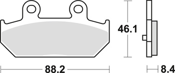 TRW ZF KLOCKI HAMULCOWE KH412 SINTER STREET SUZUKI AN 400 BURGMAN 07-15, AN 650 BURGMAN 04-16, TYŁ