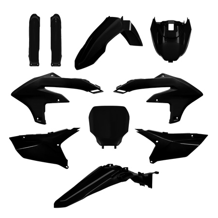 POLISPORT KOMPLET PLASTIKÓW (FULL KIT) YAMAHA YZ 250F '24-'25; YZ 450F '23-'25 W ZESTAWIE TABLICA PRZEDNIA (8680900006) I OSŁONY AMORTYZATORÓW (8352300008) KOLOR CZARNY