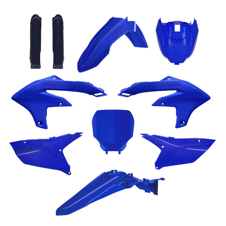POLISPORT KOMPLET PLASTIKÓW (FULL KIT) YAMAHA YZ 250F '24-'25; YZ 450F '23-'25 W ZESTAWIE TABLICA PRZEDNIA (8680900001) I OSŁONY AMORTYZATORÓW (8352300005) KOLOR NIEBIESKI