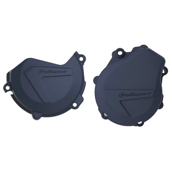 POLISPORT ZESTAW OSŁONA POKRYWY (DEKLA) ALTERNATORA ORAZ OSŁONA POKRYWY SPRZĘGŁA KTM EXC-F/XC-F 450/500 '17-'22; HUSQVARNA FE 450/501 '17-'22 KOLOR NIEBIESKI (846700003+8460500003)