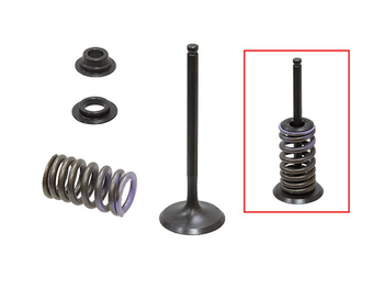 PSYCHIC 2024/03 ZAWORY SSĄCE (KOMPLET ZAWORÓW ZE SPRĘŻYNAMI I PODKŁADKAMI) HONDA CRF 150 F '06-'17 STALOWY (MX-09544I) (29,93X4,89X83,4MM)