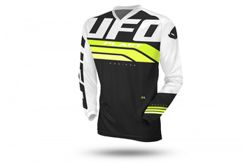 UFO KOSZULKA HORIZON JERSEY CROSS KOLOR CZARNY BIAŁY ŻÓŁTY FLUO ROZMIAR L - KOLEKCJA 2024