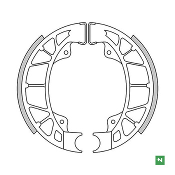 NEWFREN WYPRZEDAŻ SZCZĘKI HAMULCOWE APRILIA SPORT CITY 50 08-10 , GILERA 50/125 97-08 , PIAGGIO, VESPA, ZIP, SFERA, SKIPPER , HEXAGON, ROCZNIKI 96-10 (110X25MM)