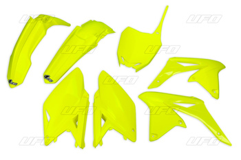UFO KOMPLET PLASTIKÓW SUZUKI RMZ 250 '10-'18, KOLOR ŻÓŁTY FLUO (SU416DFLU)