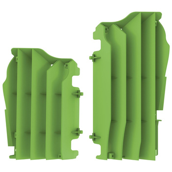 POLISPORT OSŁONY CHŁODNICY (KRATKI- KOMPLET) KAWASAKI KX 250F '21-'22; KX 450F '16-'22 KOLOR ZIELONY
