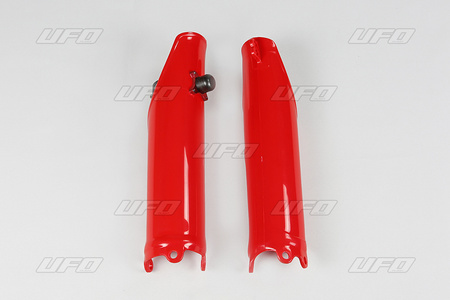 UFO OSŁONY TELESKOPÓW ( AMORTYZATORÓW ) PRZEDNICH Z BLOKADĄ HONDA CRF 250R 10-18, CRF 450R 09-12 KOLOR CZERWONY - WYPRZEDAŻ