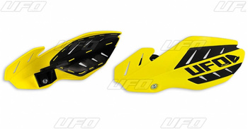 UFO OSŁONY RĄK (HANDBARY) FLAME SUZUKI RMZ 250/450 '12-'17 KOLOR ŻÓŁTY/CZARNY (Z MOCOWANIAMI) - PROMOCJA