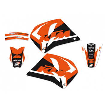 BLACKBIRD KOMPLET NAKLEJEK (OKLEIN) KTM 2T '93-'97 (2 STROKE ALL MODELS) DREAM 4 KOLOR POMARAŃCZOWY CZARNY