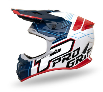PROGRIP 2024/11 KASK CROSS PG3080 ADVENTURE KOLOR NIEBIESKI BIAŁY CZERWONY ROZM. S (3080-227) ( HOMOLOGACJA ECE 22R06, ZAPIĘCIE DD )