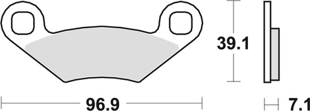 TRW ZF KLOCKI HAMULCOWE KH159 ORGANIC POLARIS OUTLAW 450 08-10, SPORTSMAN 500 '08-, SPORTSMAN 600 / 700 02-06, SPORTSMAN 800 05-11, RANGER 800 '08-, PRZÓD/TYŁ (PROMOCJA)