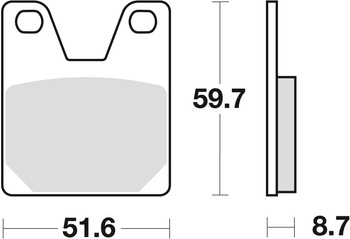 TRW ZF KLOCKI HAMULCOWE KH267 ORGANIC YAMAHA YZF 750 99-01 R1 98-99, TYŁ (PROMOCJA)