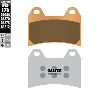 GALFER KLOCKI HAMULCOWE KH244 SPIEK METALICZNY (ZŁOTE) SPORT