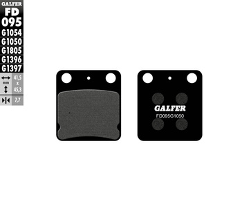 GALFER KLOCKI HAMULCOWE KH054 PÓŁMETALICZNE