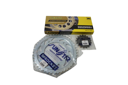 SUNSTAR ZESTAW NAPĘDOWY SUZUKI GSXR 750 06-10 PLUS ZŁOTY (17/45/116) (DO 1100CC XW RING) (SUN40417/SUN1-4499-45/SS525RRR1-116G) - ZASTĘPUJE K525RTG021 - MADE IN JAPAN - OFERTA SPECJALNA