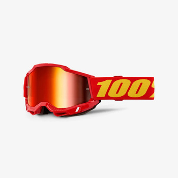 100 PROCENT GOGLE MODEL ACCURI 2 RED - MIRROR RED LENS KOLOR CZERWONYY/ŻÓŁTY SZYBA CZERWONE LUSTRO