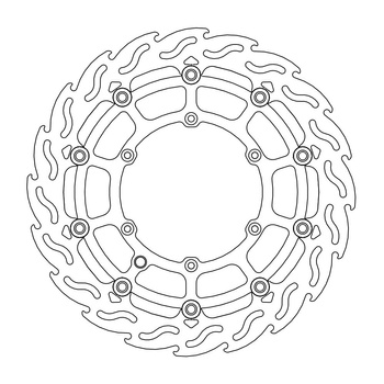 MOTO-MASTER PROMOCJA TARCZA HAMULCOWA PŁYWAJĄCA FLAME PRZÓD SUPERMOTO 320MM KTM/HUSQVARNA/HUSABERG