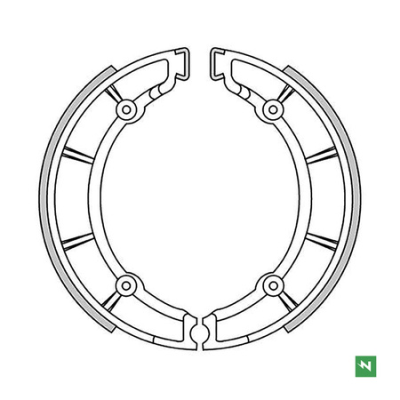 NEWFREN SZCZĘKI HAMULCOWE TYŁ MOTO GUZZI V7 SPECJAL 700 '69-'71; V 7 700 '67-'76 (220X40MM)