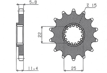 SUNSTAR ZĘBATKA PRZEDNIA 1252 17 KTM LC4 400/600/620/640/690 (JTF1902.17) (ŁAŃC. 520) (125217JT)