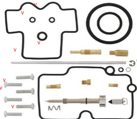 BEARING WORX ZESTAW NAPRAWCZY GAŹNIKA SUZUKI RMZ 450 '07, (26-1464)