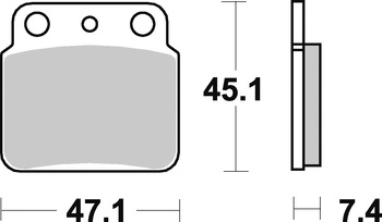 TRW ZF KLOCKI HAMULCOWE KH137 SINTER OFFROAD KAWASAKI KFX 400 03-06, SUZUKI LT 250 87-90, LTZ 400 03-06, LTZ 450 06-12, LT 500 87-95, TYŁ