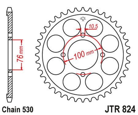 JT ZĘBATKA TYLNA 817 40 SUZUKI RG 500 GAMMA '86-89 (81740JT) (ŁAŃC. 530)