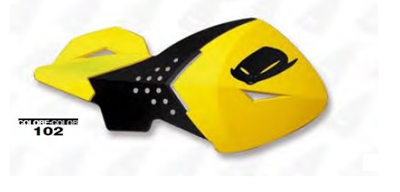 UFO OSŁONY RĄK (HANDBARY) ESCALADE KOLOR CZARNO/ŻÓŁTY (Z MOCOWANIAMI 22MM) - PROMOCJA - STD CENA 141,90