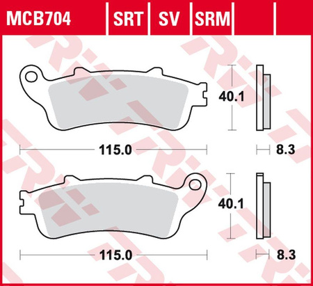 TRW ZF KLOCKI HAMULCOWE KH281 SINTER HONDA NSS 250 JAZZ '01-'04, FJS 400 SILVERWING '06-'08, FJS 600 SILVERWING '01-'10 PRZÓD