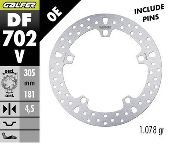 GALFER TARCZA HAMULCOWA PRZÓD BMW R 850/1100/1150/1200 (305X181X4,8) (NG1044)