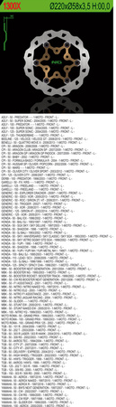 NG TARCZA HAMULCOWA PRZÓD CPI/HONDA/MBK/TGB/YAMAHA (220X58X2,5) (3X10,5MM) WAVE PŁYWAJĄCA