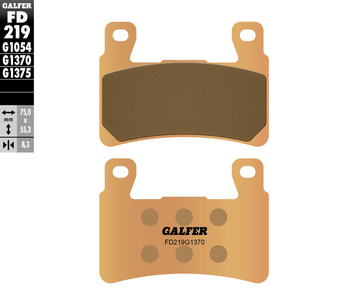 GALFER KLOCKI HAMULCOWE KH265 / KH296 SPIEK METALICZNY (ZŁOTE) STREET