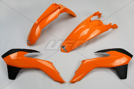 UFO KOMPLET PLASTIKÓW KTM EXC '14-'16, KOLOR OEM '14 (POMARAŃCZOWY/CZARNY) (KT516E999)