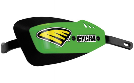 CYCRA OSŁONY RĄK (HANDBARY - ALUMINIOWY RDZEŃ) Z MOCOWANIEM (28,6MM - MOCOWANIE 1CYC-1156-12 W ZESTAWIE) MODEL SERIES ONE KOLOR ZIELONY FLUO
