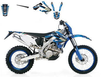 BLACKBIRD WYPRZEDAŻ KOMPLET NAKLEJEK (OKLEIN) TM 2T/4T '08-'14 KOLOR NIEBIESKI