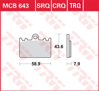 TRW ZF KLOCKI HAMULCOWE KH180 SINTER RACING KAWASAKI ZXR 400L 91-03, PRZÓD