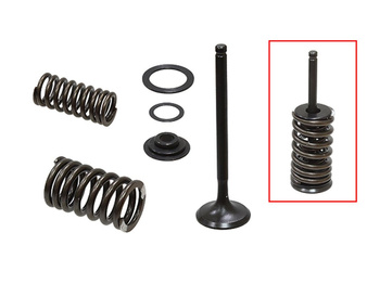 PSYCHIC 2024/03 ZAWORY WYDECHOWE (KOMPLET ZAWORÓW ZE SPRĘŻYNAMI I PODKŁADKAMI) HONDA CRF 450 R '13-'16 STALOWY (MX-09546E) (30,95X4,89X80,5MM)