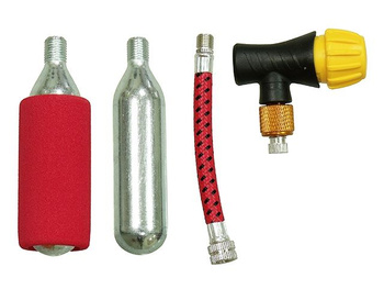 PSYCHIC NABOJE Z PRZEWODEM I ZAWOREM (ZESTAW) DO POMPOWANIA KÓŁ (4 ELMENTY)