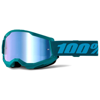 100 PROCENT GOGLE MODEL STRATA 2 STONE - MIRROR BLUE LENS - KOLOR MORSKI SZYBKA NIEBIESKIE LUSTRO