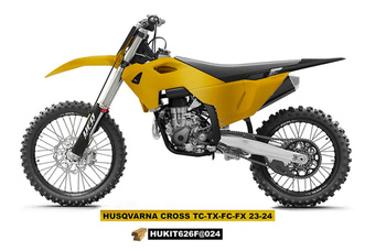 UFO KOMPLET PLASTIKÓW (FULL KIT) Z OSŁONAMI TELESKOPÓW (AMORTYZATORÓW) HUSQVARNA TC 125 / 250 '23-'24, FC 250 / 350 / 450 '23-'24, FX 350 / 450 '23-'24, TX 300 '24, KOLOR ZŁOTY
