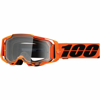 100 PROCENT GOGLE MODEL ARMEGA MODEL CW2 COOPER WEBB 2 EDITION - CLEAR LENS - KOLOR POMARAŃCZOWY/CZARNY SZYBKA PRZEŹROCZYSTA