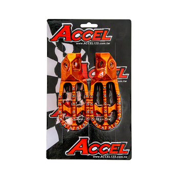 ACCEL PODNÓŻKI KTM SX / SXF / XC / XCF 125 / 250 / 250 / 300 / 350 / 450 '23, HUQVARNA TC / TX / FC / FX 125 / 250 / 300 / 350 / 450 '23, KOLOR POMARANCZOWY