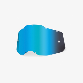 100 PROCENT RC2/AC2/ST2 REPLACEMENT LENS - MIRROR BLUE, SZYBA/SZYBKA DO GOGLI POJEDYŃCZA RACECRAFT 2/ ACCURI 2/ STRATA 2 KOLOR NIEBIESKIE LUSTRO STARY KOD: 51008-250-01