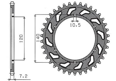 SUNSTAR ZĘBATKA TYLNA 5301 46 SUZUKI GSXR 600 (98-00) (JTR498.46) (ŁAŃC. 525) (530146JT)