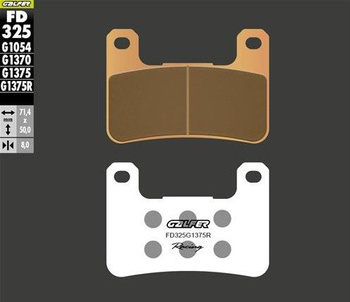 GALFER KLOCKI HAMULCOWE KH379 SPIEK METALICZNY (ZŁOTE) SPORT RACING, PRZÓD KAWASAKI/SUZUKI