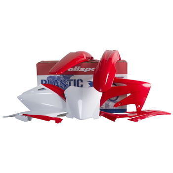 POLISPORT WYPRZEDAŻ KOMPLET PLASTIKÓW HONDA CRF 250R '08 KOLOR CZERWONO BIAŁY OEM